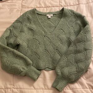 Topshop sage green knitted sweater